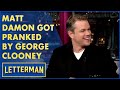George Clooney S Prank On Matt Damon Tina Fey And Amy Poehler Letterman