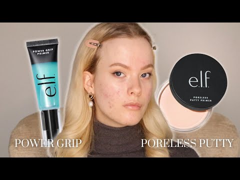 e.l.f. POWER GRIP vs PORELESS PUTTY primer | Side by side comparison and close-up!