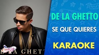 De la Ghetto - Se que quieres [Video Oficial] Karaoke | Canto yo