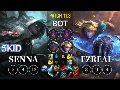 KT 5kid Senna vs Ezreal Bot - KR Patch 11.3