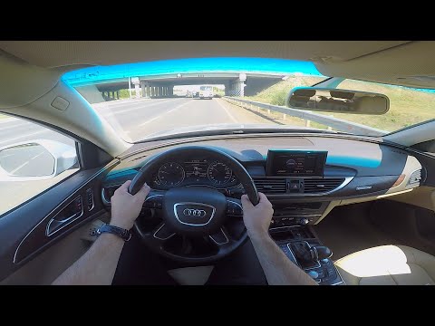 2013 AUDI A6 3.0 TFSI - POV Test Drive, acceleration 0-100km/h