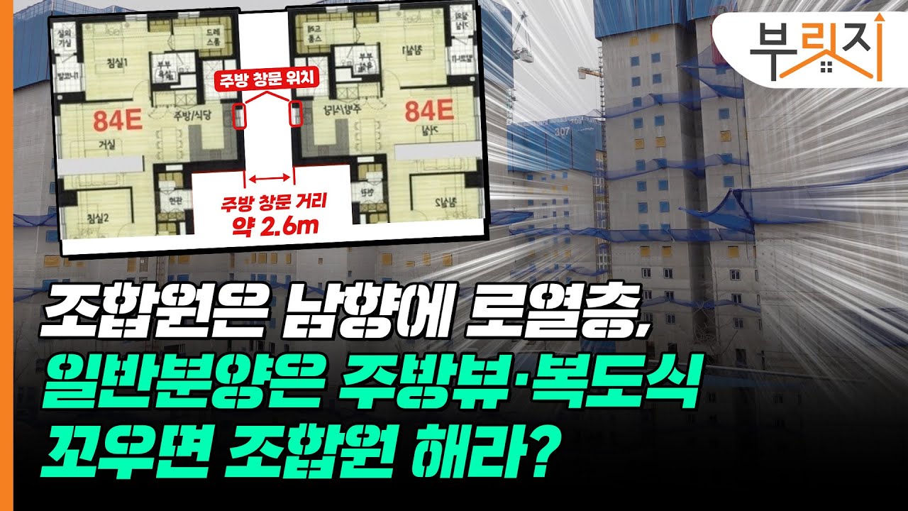 [부릿지GO]조합은 남향·로얄층 가져갈 때, 일반분양은 주방뷰·복도식..."꼬우면 조합원 해!"