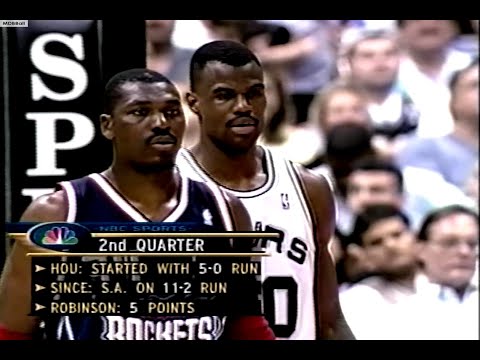 NBA On NBC - Rockets @ Spurs April 1999 Down To The Wire!