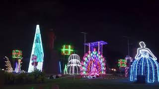 CHRISTMAS LIGHTS DISPLAY AFRICA GHANA ACCRA DANQUAH CIRCLE