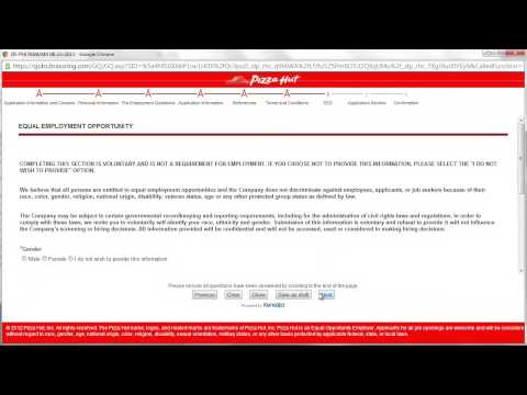 Pizza Hut Application Online Video