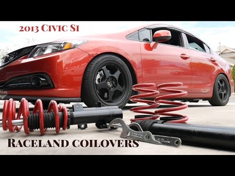 Raceland Coilover Install 2013 Civic Si - Upgrade from Skunk2 Springs
