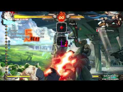 Guilty Gear Xrd REV 2 Haehyun stun combo (vs dizzy)