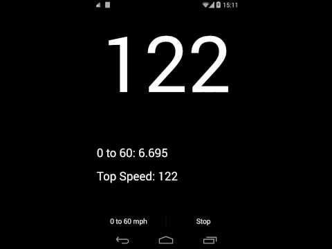 Speedo: 0 to 60 mph Video