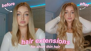 how i put in & style my clip in extensions with thin hair