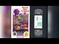 Barney Goes To School 1990 1991 VHS Release Black VHS
