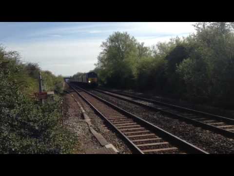 West coast railway class 57 passing on the west coast express through Worle
