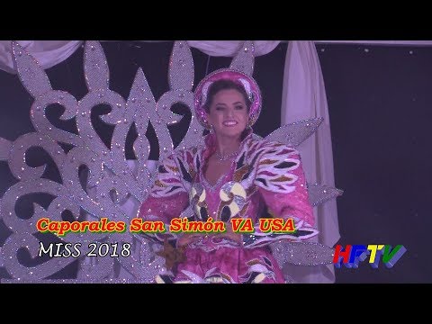 Candidatas en Traje Caporal - MISS CAPORALES SAN SIMON VA USA 2018