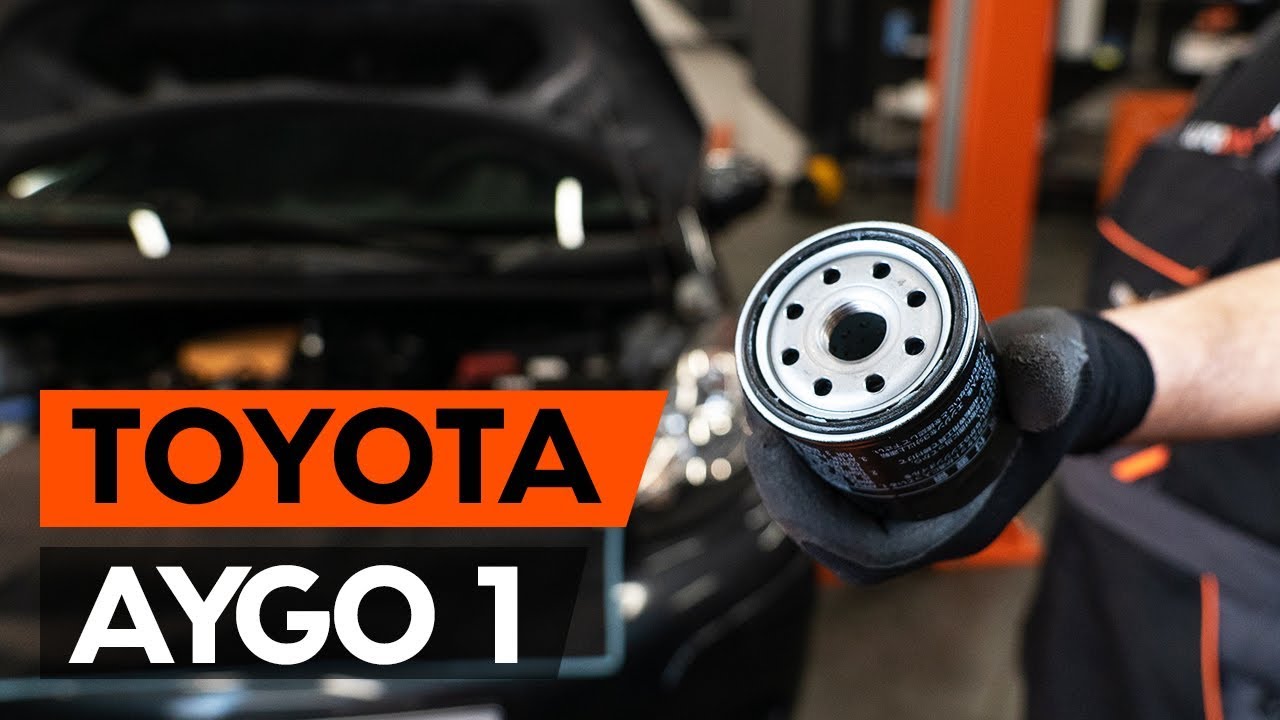Kaip pakeisti Toyota Aygo AB1 variklio alyvos ir alyvos filtra - keitimo instrukcija