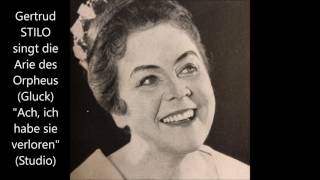 Gertrud Stilo singt die Arie des Orpheus (3. Akt): "Ach, ich habe sie verloren"