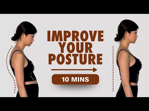 Fix Your Posture in 10 min | Reduce Hunchback, Round Shoulders, Neck & Back Pain
