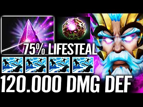 🔥 120.000 Damage ZEUS MID Complete Defender — Seer Stone + Bloodstone 75% Spell Lifesteal Dota 2 Pro