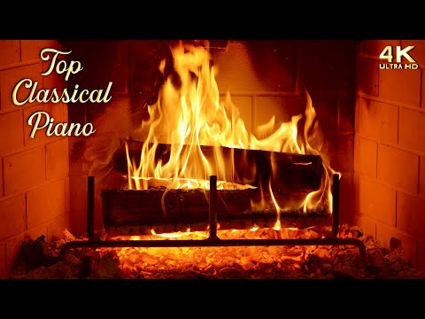🔥 Calm Classical Piano Music by the Fireplace 🔥 Mozart, Chopin, Satie, Debussy, Beethoven, Bach