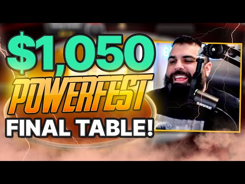 Partypoker $1050 Powerfest FINAL TABLE | Apestyles Highlights