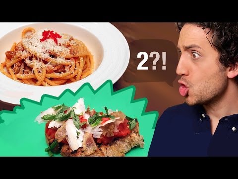 意大利布卡蒂尼:經典與扭曲 (Italian Bucatini Amatriciana : Classic & Twisted)