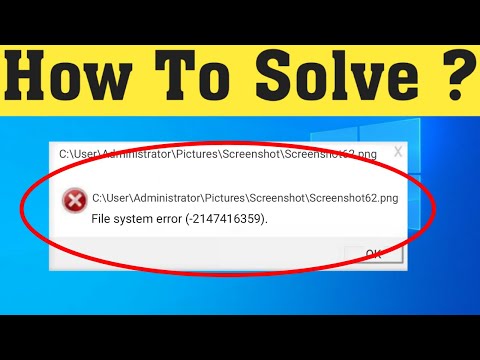 How To Fix File System Error (-2147416359 ) Photos App Error || Windows 10/8/7