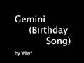 Gemini (Birthday Song) 