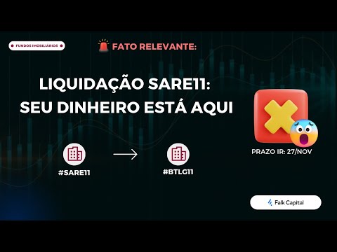 Thumbnail do vídeo: SARE11 ACABOU! O que acontece com o seu dinheiro e o que você PRECISA FAZER até 27 de novembro !