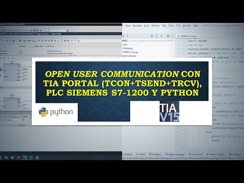 Open User Communication (TCON, TSEND, TRCV) con PLC S7-1200, TIA PORTAL y Python con protocolo TCP