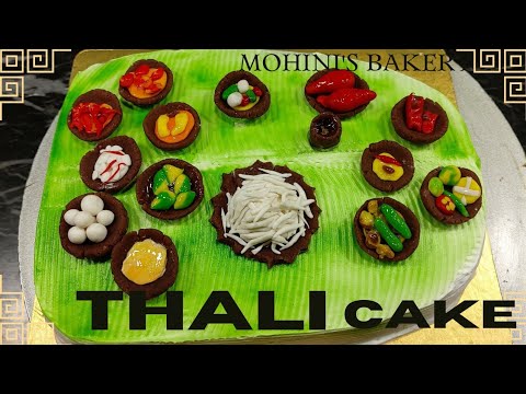 No fondant banana leaf cake /step by step thali cake