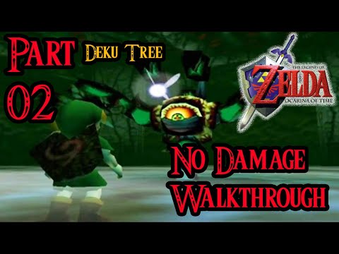 Zelda Ocarina of Time 100% Walkthrough Widescreen HD Part 2 - Inside the Deku Tree - Queen Gohma