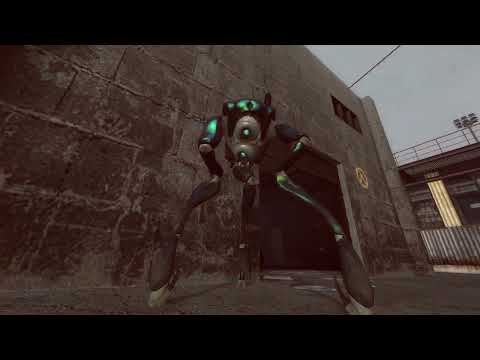 Hunter Battle from Abandon The Town mod for Half Life 2 Episode Two game (HARD) [NO HUD]