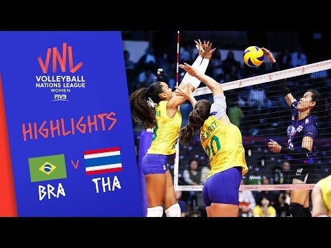 BRAZIL vs. THAILAND - Highlights Women | Week 4 | Volleyball Nations League 2019