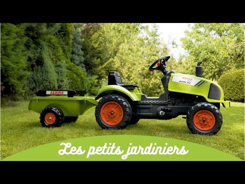Trampbil FALK Traktor med vagn Claas 808-052