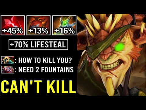 OMG 1v5 CAN'T KILL +70% Lifesteal +140 HP/s Regen Unkillable Bristleback 7.29 Cancer Dota 2