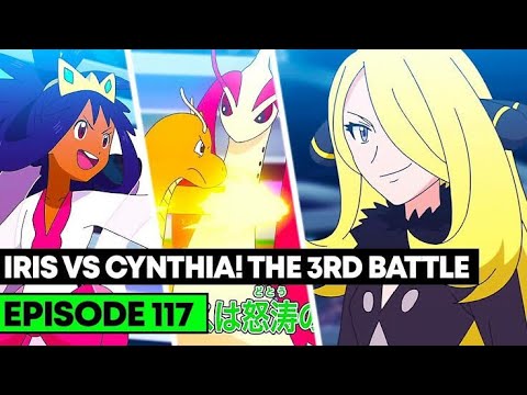 dragonite Vs. milotic - iris Vs. cynthia | pokemon journey master 8 battle