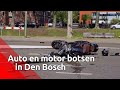 Motor en auto botsen in centrum van Den Bosch