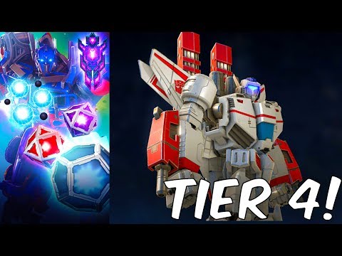 TIER 4 KNIGHT CRYSTAL OPENING! 5 STAR BOT?! - Transformers: Forged To Fight