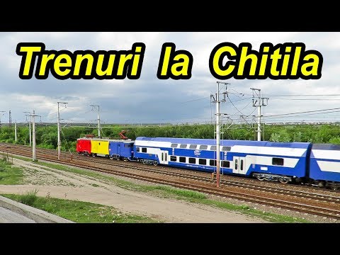 Trenuri langa Chitila pe M1000-Train extrapack-Zügeparade in Wallachia