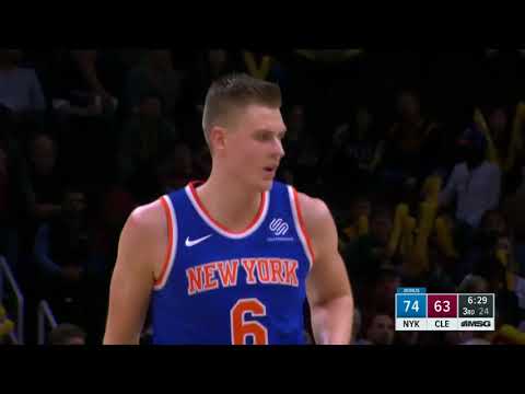 Kristaps Porzingis Destroys LeBron James and the Cleveland Cavaliers (32 Pts, 12 Rebs, 2 Blks)