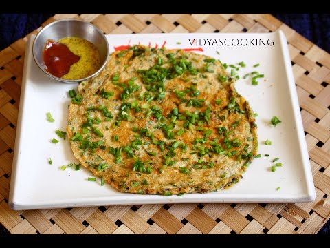 Spring Onion Omelets Recipe / Chives Omelets Recipe
