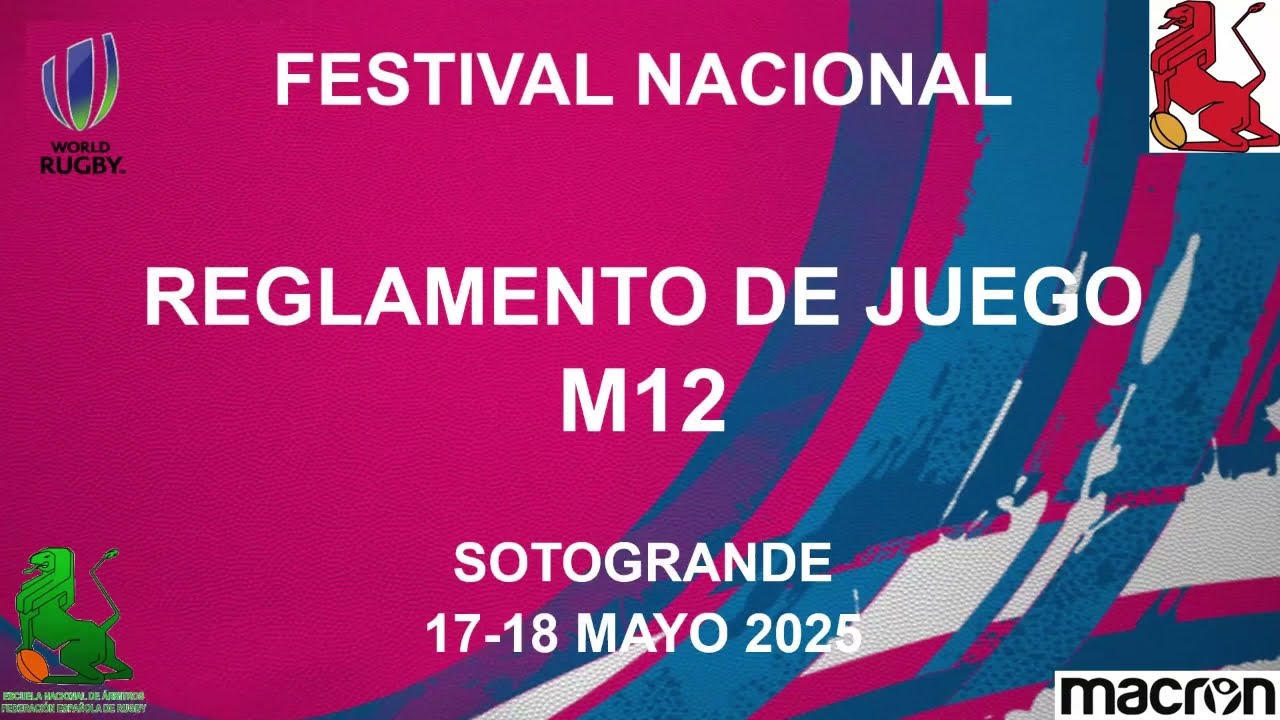 Reglamento formativo M12. Consignas arbitrales Festival Nacional