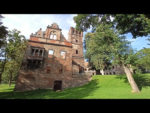 Tworków - Ruiny pałacu - Wspaniale zabezpieczony zabytek oraz taras widokowy - Turystyka Rowerowa