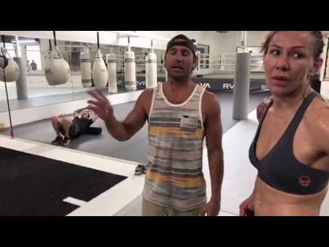 UFC 214 Countdown filming Cris Cyborg VERSACLIMBER cardio training