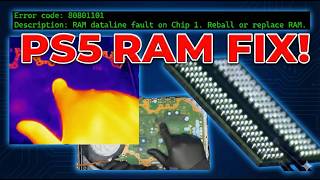 PS5 SLIM Dead UART Error 80801101 Replace or ReBall RAM EDM-040