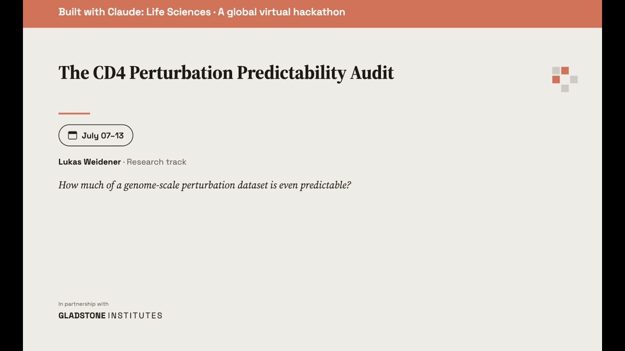 The CD4 Perturbation Predictability Audit Team project preview