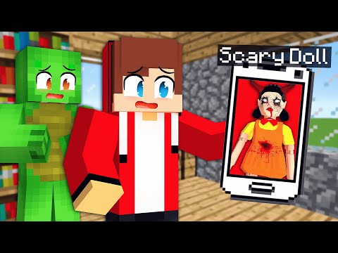 JJ and Mikey Minecraft - Scary SQUID GAME DOLL Called MAIZEN at in Minecraft  - JJ and Mikey Minecraft