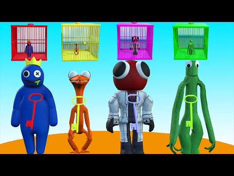 Choose The Right Key Challenge With Rainbow Friends Rescue Rainbow Friends Roblox From Cages Game #2