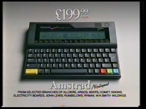 Amstrad Notebook adverts