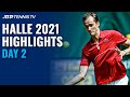 Medvedev faces Struff; Rublev, Monfils and Zverev In Action | Halle 2021 Highlights Day 2