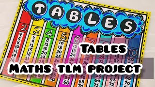 Multiplication Tables Chart Project|How to Make Maths Tables Chart |Tables Chart|Maths TLM project