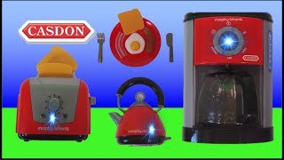 Breakfast Playset with Kettle Toaster, Coffee Maker Toy Kitchen Set from Casdon #Unboxing